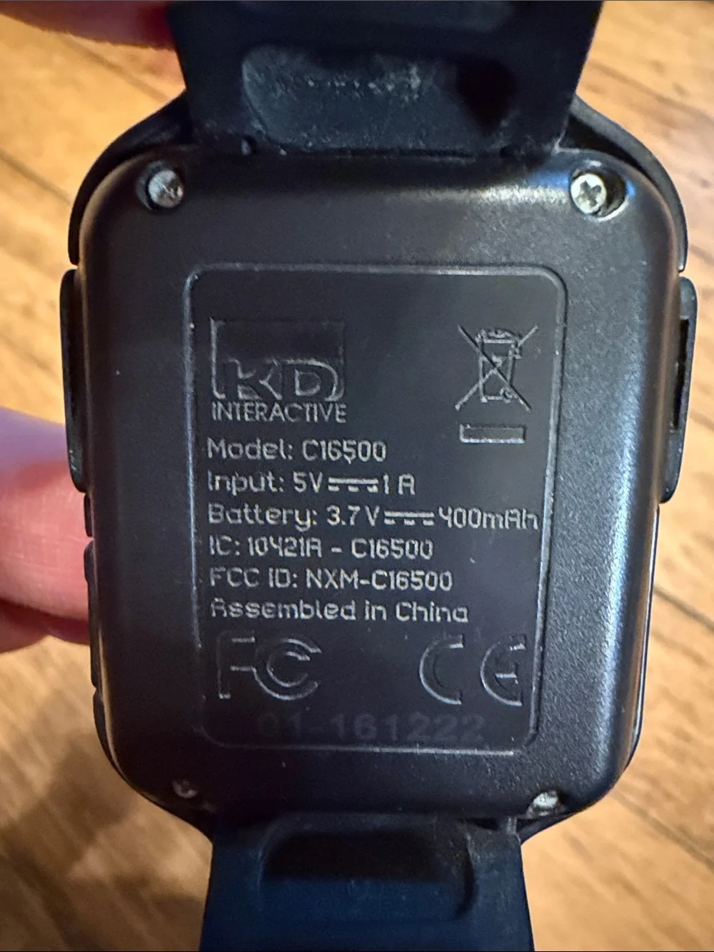 Kurio Kids Smartwatch With Charger Cable - Black